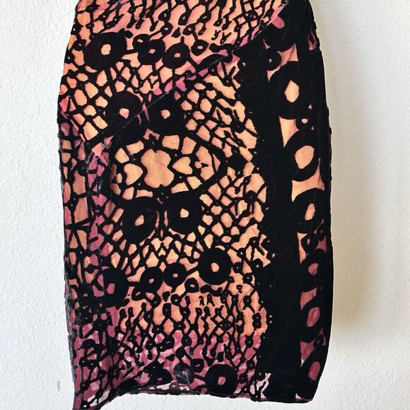 NWT Diane Von Furstenberg 2 Elliso Devore Velvet Sleeveless sheath Dress - Picture 7 of 16